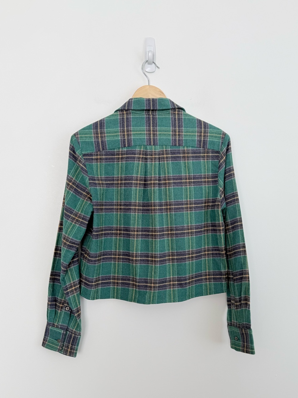 Cissa The Bib Shirt Japanese Flannel Green Plaid - Picture 9 of 10